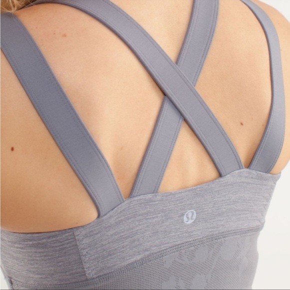 EUC Lululemon Chaturanga Tank in Heathered Fossil / Fossil - Picture 9 of 14